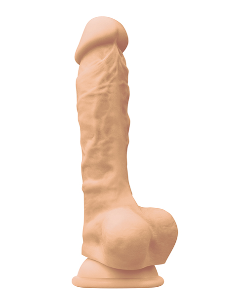 Thumbnail for Colours Pleasures 7&quot; Dong w/Balls &amp; Suction Cup - White