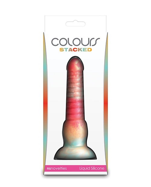 Thumbnail for Colours Stacked 6" Dildo - Red/Gold
