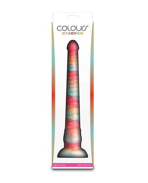 Thumbnail for Colours Stacked 12&quot; Dildo - Red/Gold