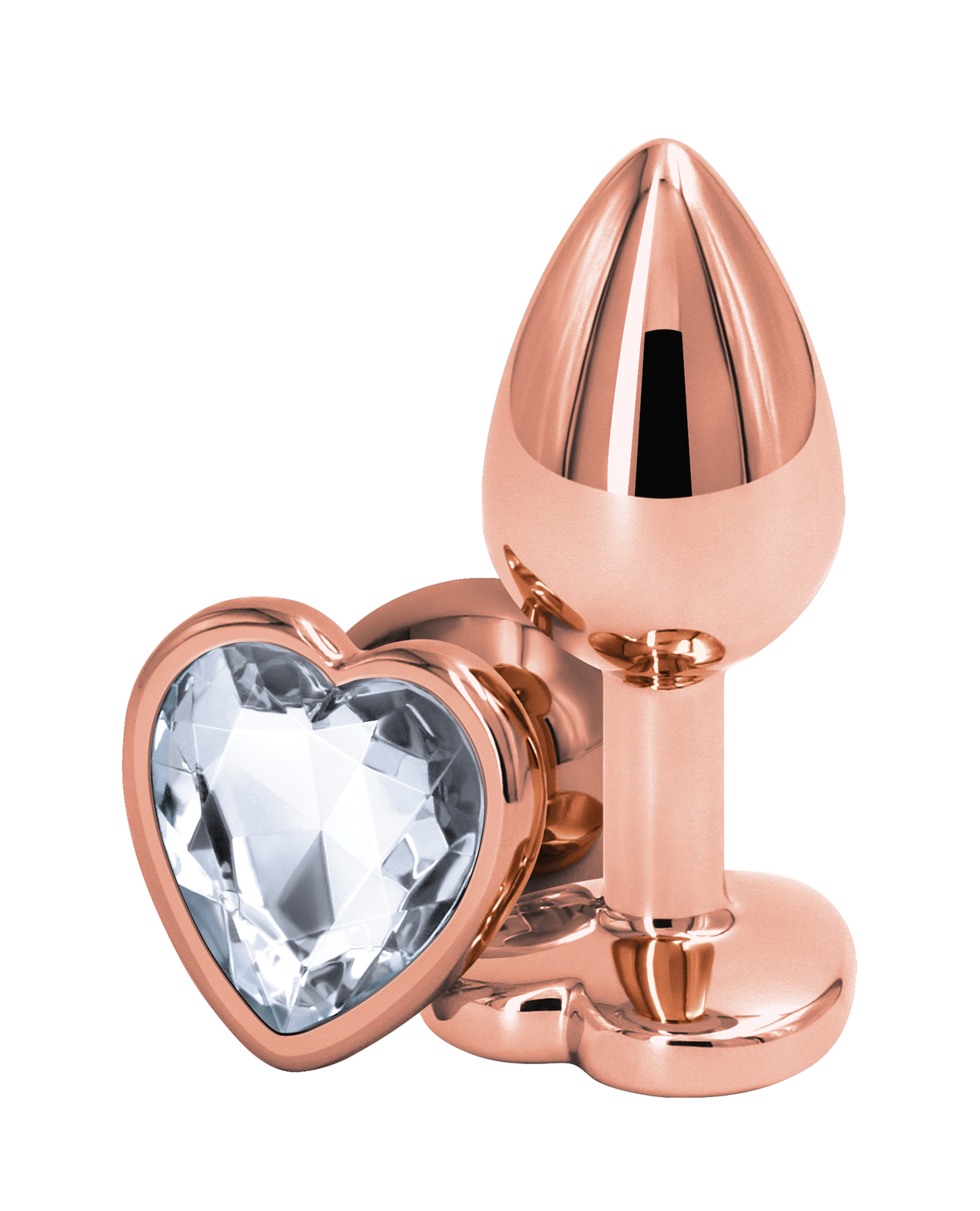 Thumbnail for Rear Assets Rose Gold Heart Small - Clear