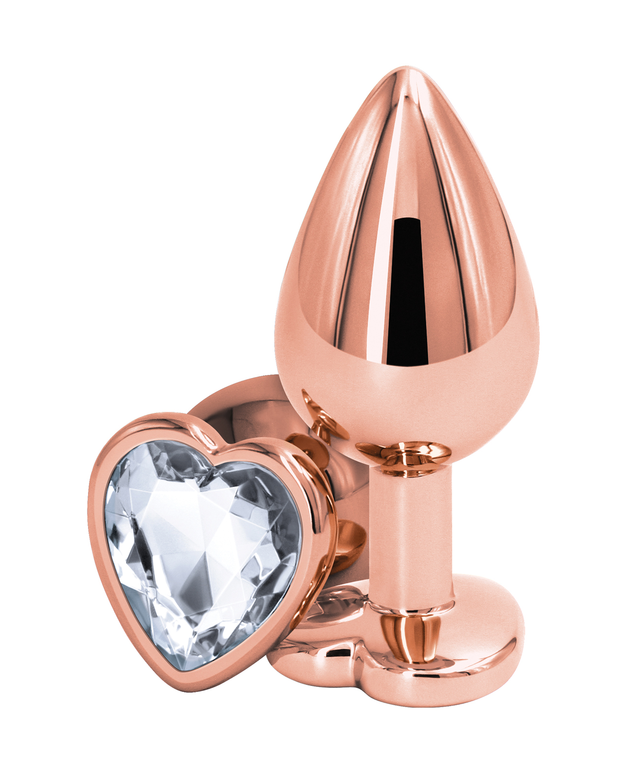 Thumbnail for Rear Assets Rose Gold Heart Medium - Clear