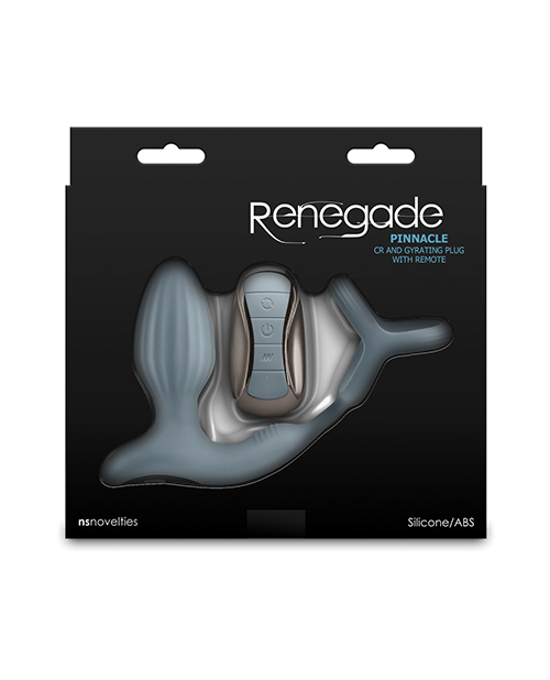 Thumbnail for Renegade Pinnacle Cock Ring &amp; Gyrating Prostate Massager - Gray