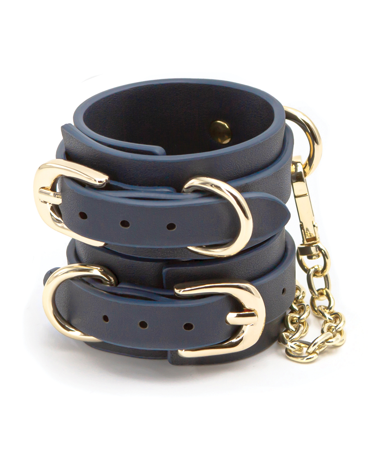 Thumbnail for Bondage Couture Vinyl Wrist Cuff - Blue