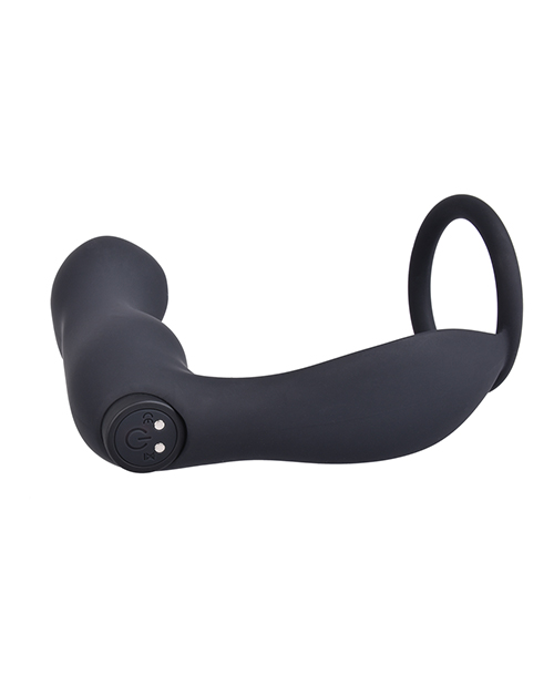 Thumbnail for Ass-station Contoured Anal Plug w/Remote - Black