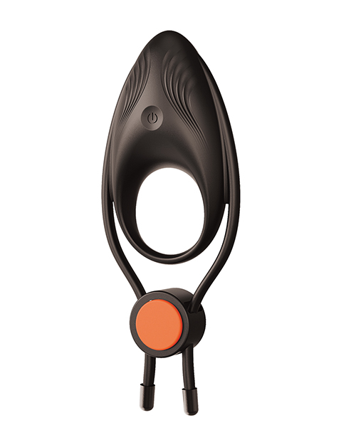 Thumbnail for Cockpower Vibrating Ring w/Adjustable Cock Tie - Black