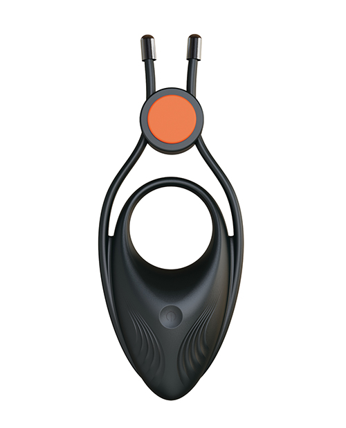 Thumbnail for Cockpower Vibrating Ring w/Adjustable Cock Tie - Black
