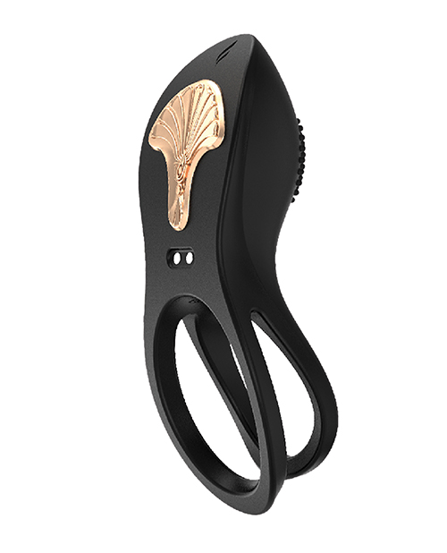 Thumbnail for Gold Glam Cock Ring - Black