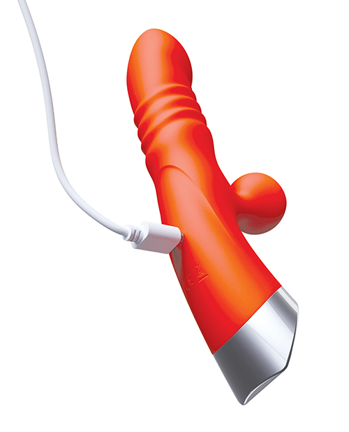 Thumbnail for Nasstoys Intruder Thrusting Pleasure Vibe - Tangerine
