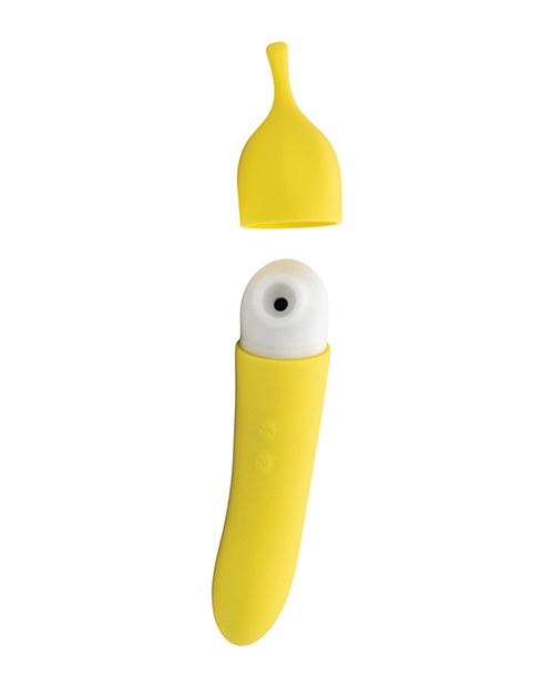 Natalie&apos;s Toy Box Banana Cream Air Pulse &amp; G-Spot Vibrator - Yellow