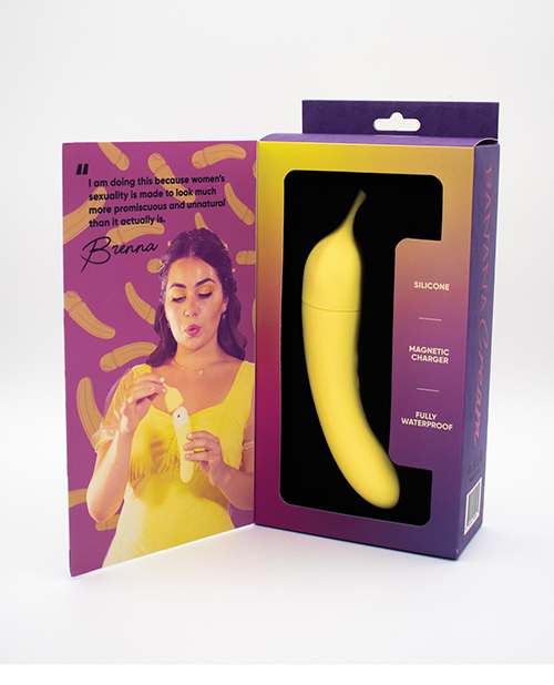 Thumbnail for Natalie's Toy Box Banana Cream Air Pulse & G-Spot Vibrator - Yellow