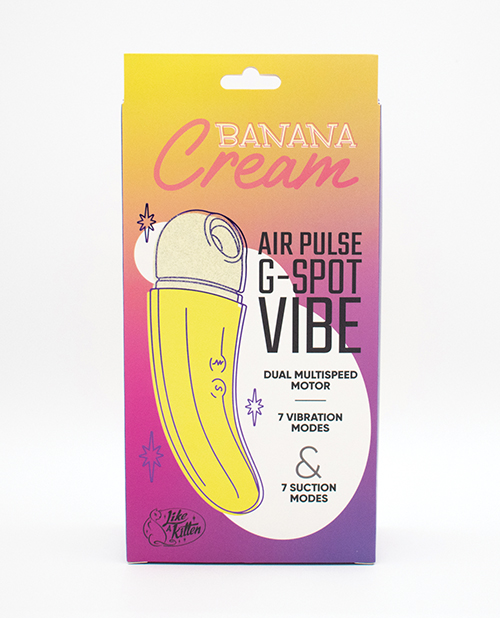 Thumbnail for Natalie's Toy Box Banana Cream Air Pulse & G-Spot Vibrator - Yellow