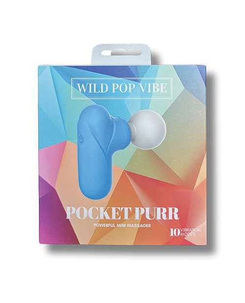Thumbnail for Wild Pop Vibe Pocket Purr Mini Massager - Blue