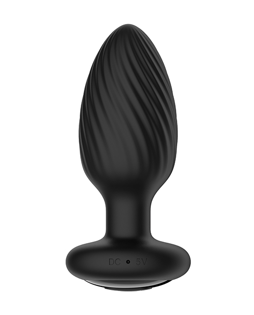 Thumbnail for Nexus Tornado Rotating & Vibrating Medium Butt Plug w/Remote - Black
