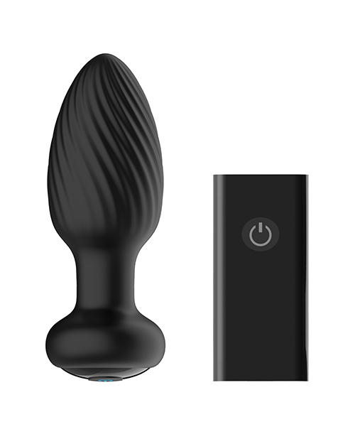 Thumbnail for Nexus Tornado Rotating & Vibrating Medium Butt Plug w/Remote - Black