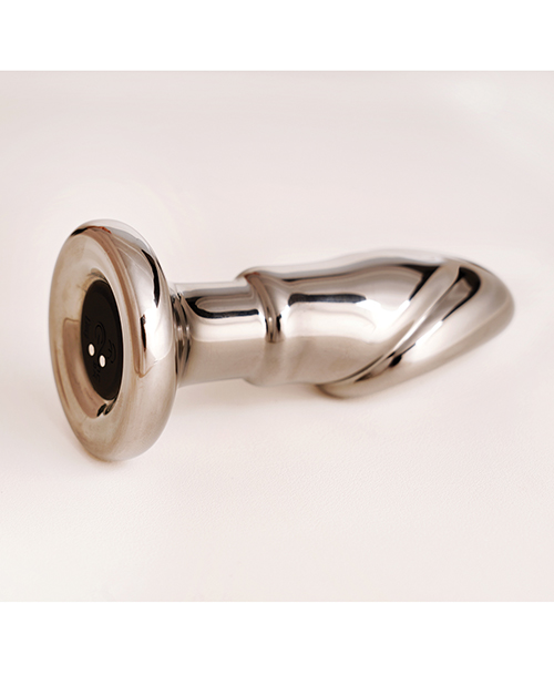 Thumbnail for Cristal Black Opal Anal Glass Dildo Vibe - Gun Metal