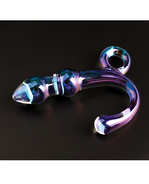 Thumbnail for Cristal Orchid Pulse Glass Dildo w/Removable Bullet Vibe - Purple