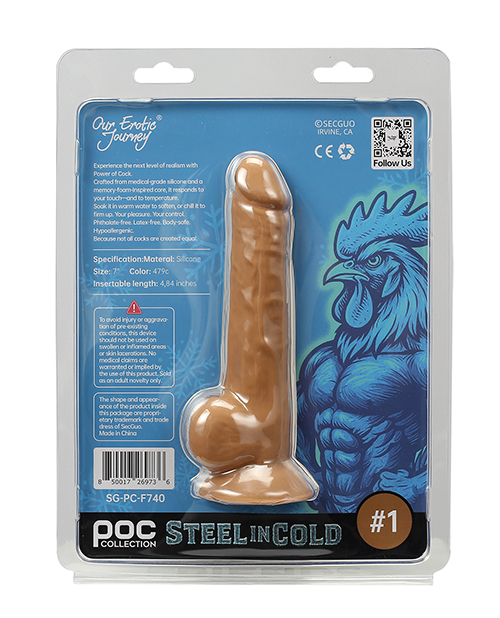 Thumbnail for Power of Cock 7" Dildo - Ivory