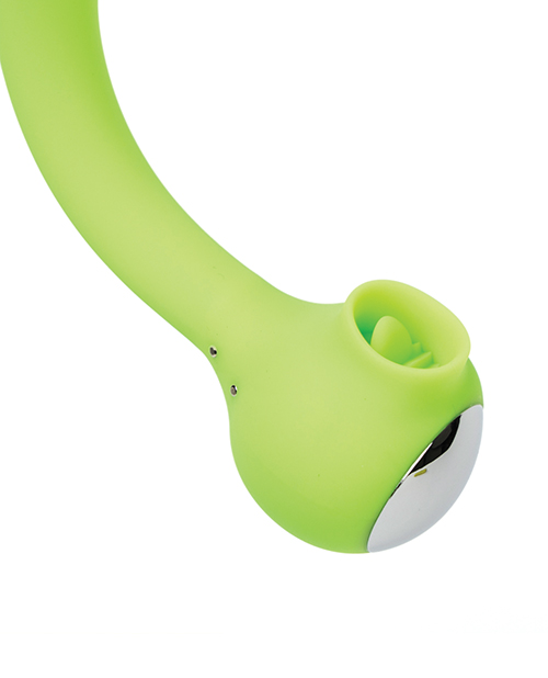 Thumbnail for Space Lunar Licker Bendable Clitoral &amp; G-Spot Vibe - Neon Green