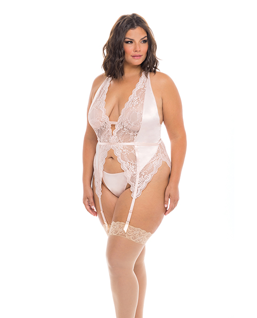 Thumbnail for Noah Soft Cup Merrywidow w/Garter Straps &amp; G-String Peach Whip 3X/4X