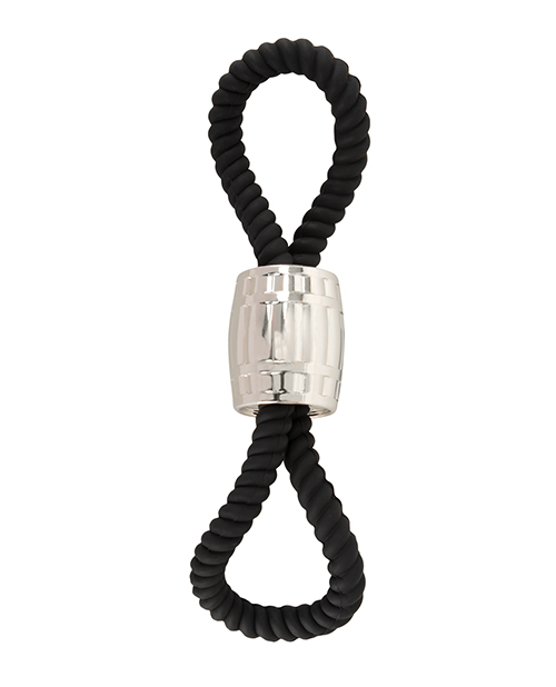 Thumbnail for Rebel Two Loop Heavy Rope Cock Lasso - Black