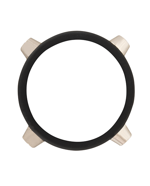 Thumbnail for Rebel Cock Ring w/Studs - Black