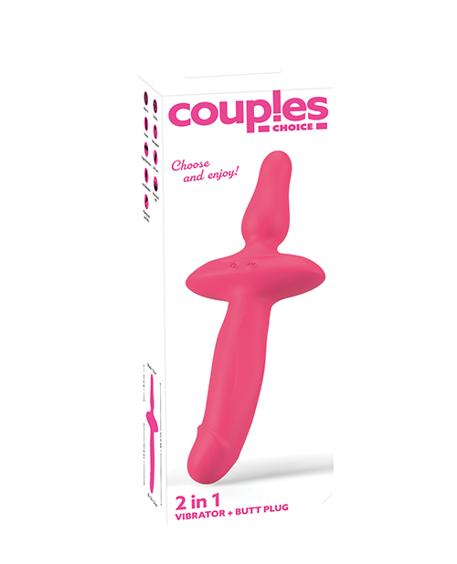 Couples Choice 2in1 Vaginal &amp; Anal Vibrator - Pink