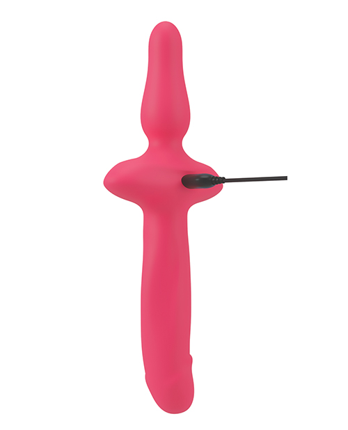 Thumbnail for Couples Choice 2in1 Vaginal & Anal Vibrator - Pink