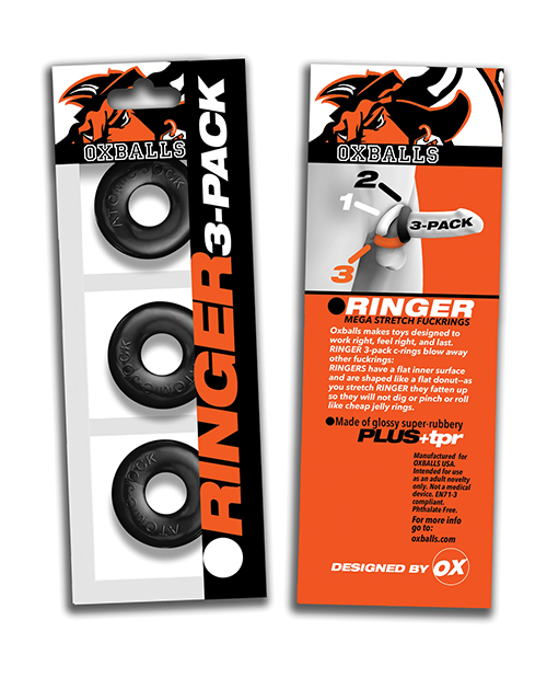 Thumbnail for Oxballs Ringer Donut 1 - Black Pack of 3