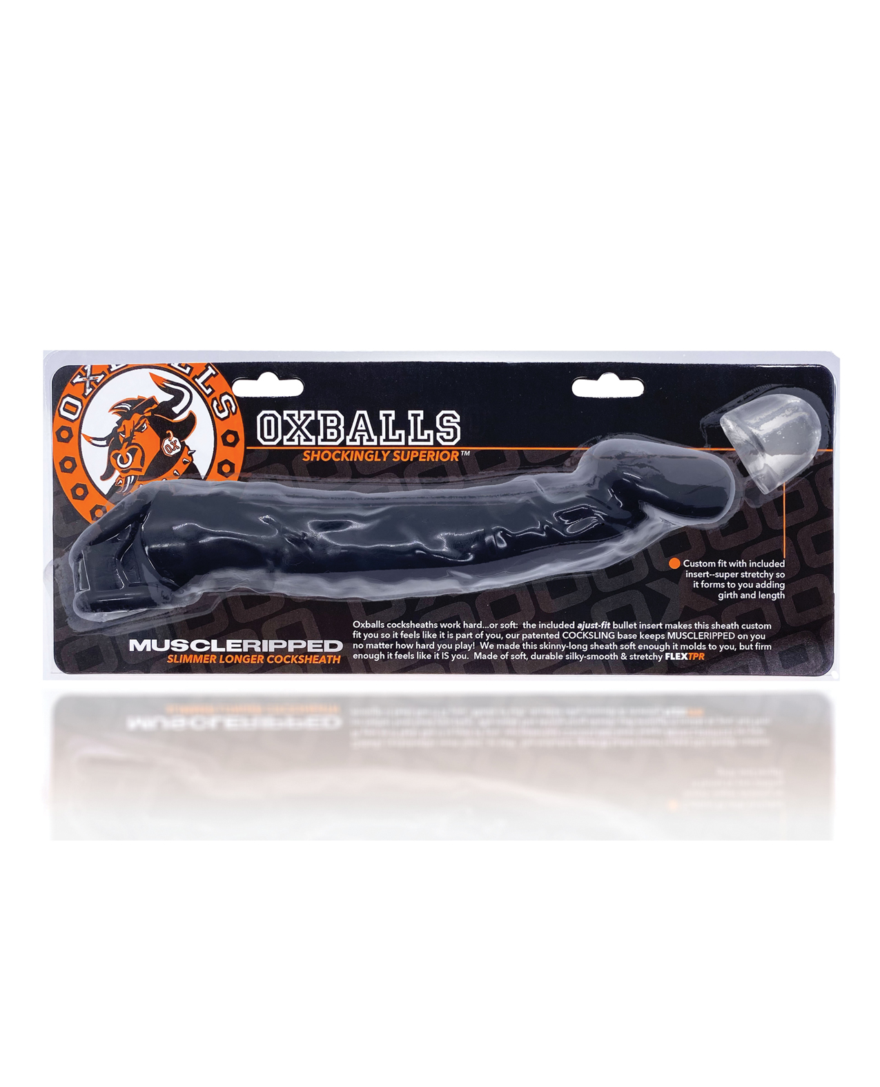 Thumbnail for Oxballs Muscle Ripped Cocksheath - Black