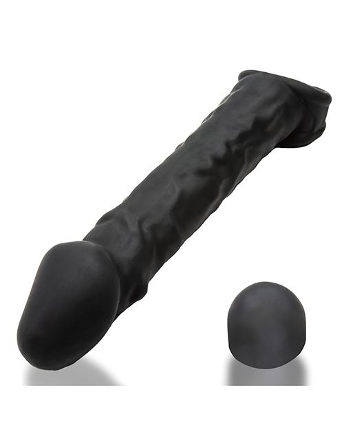 Thumbnail for Oxballs Muscle Ripped Inner Ribbed Velvet-Smooth Cocksheath - Special Edition Black