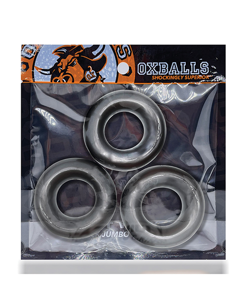 Thumbnail for Oxballs Fat Willy 3 Pack Jumbo Cock Rings - Steel