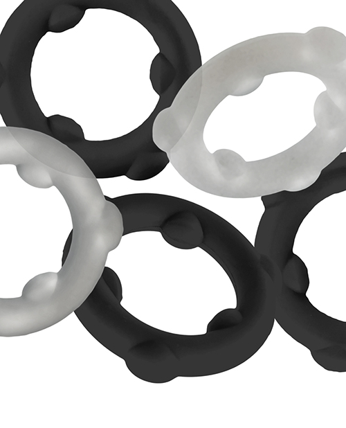 Thumbnail for Oxballs Gearheads 5 Pack Spinner Rings - Black/Vapor