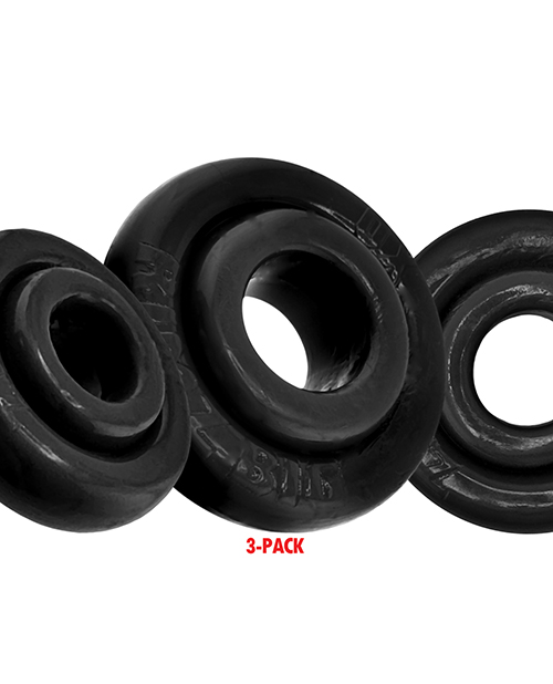 Thumbnail for Oxballs Rimringz Multi Size 3 Pack of Cock Rings - Black