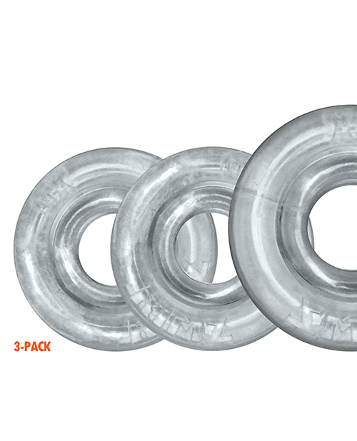 Thumbnail for Oxballs Rimringz Multi Size 3 Pack of Cock Rings - Clear