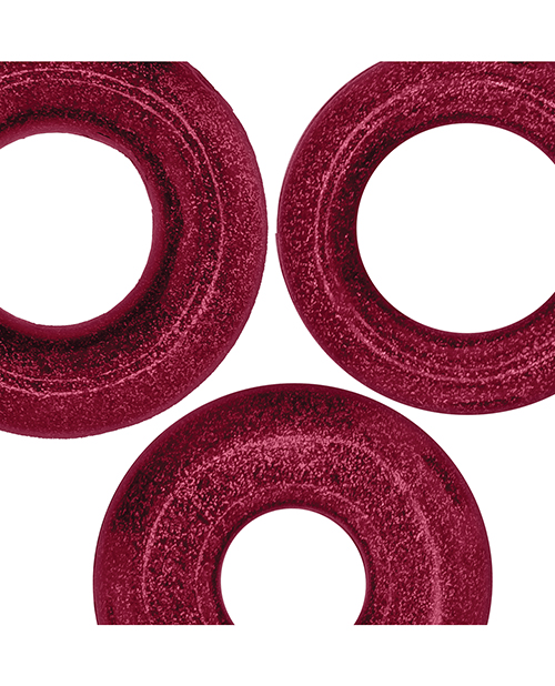 Thumbnail for Oxballs Cockpack Multi Design 3 Pack Cockrings - Cherry Lips