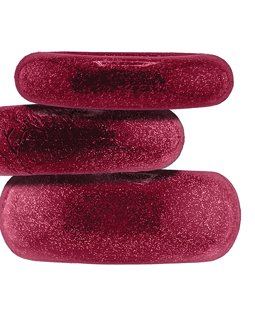 Thumbnail for Oxballs Cockpack Multi Design 3 Pack Cockrings - Cherry Lips