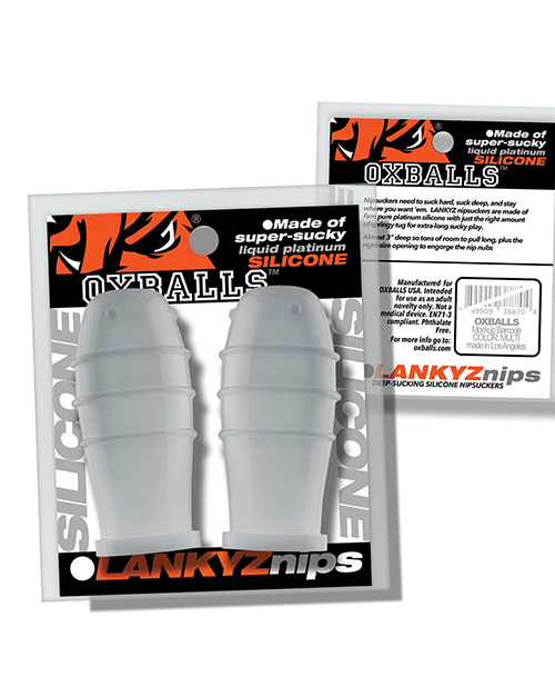 Thumbnail for Oxballs Lankyz Silicone Nip Suckers - Clear