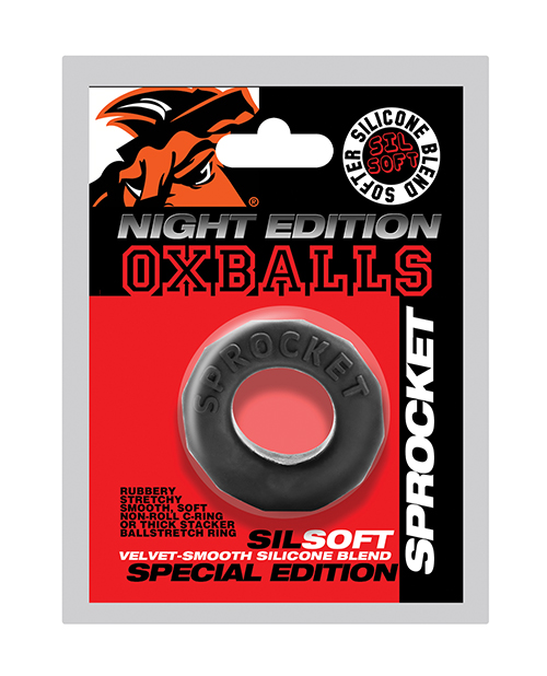 Thumbnail for Oxballs Sprocket Comfort No-Roll Cock Ring - Special Edition Night