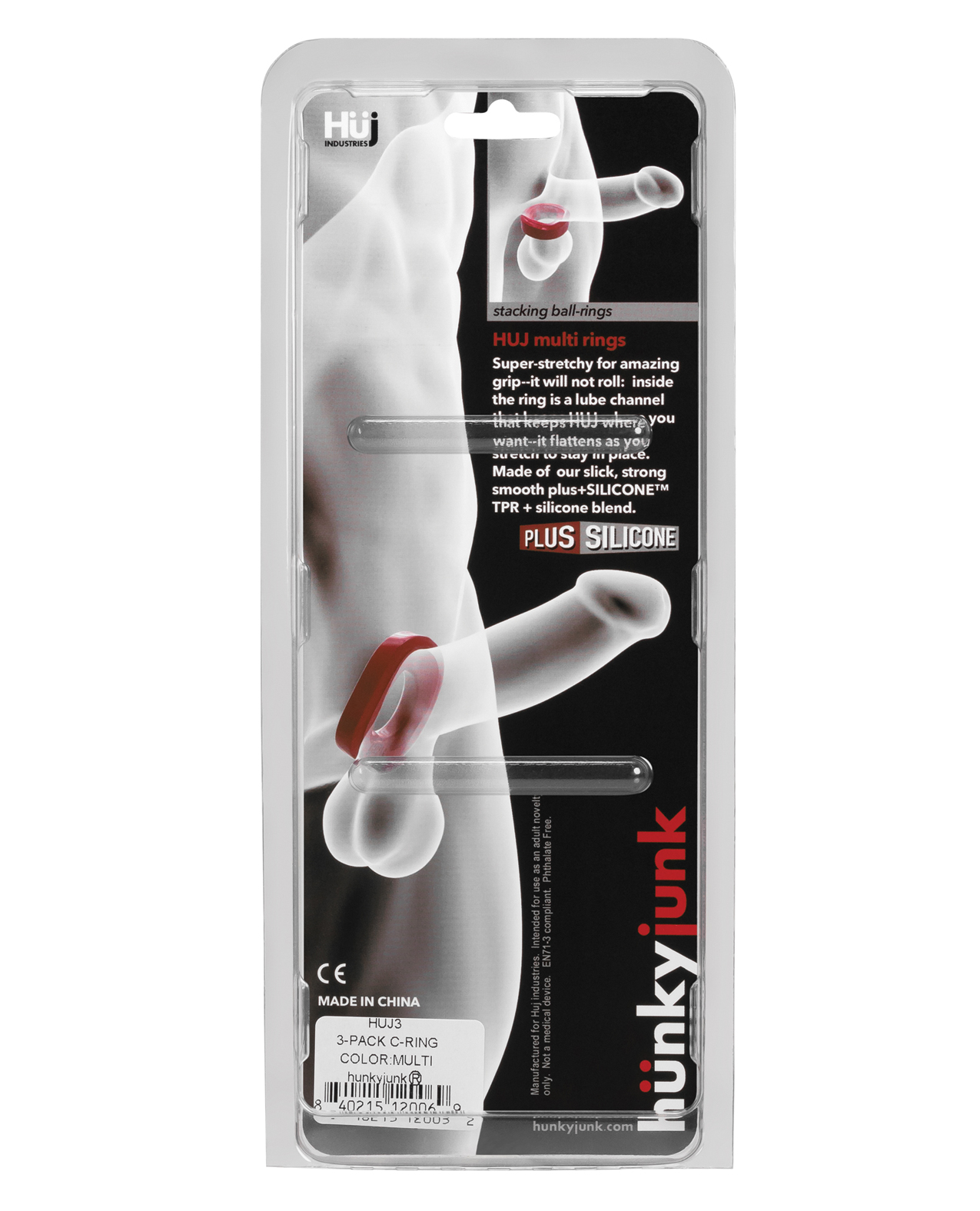 Thumbnail for Hunky Junk C-Ring Multi Pack - Asst. Colors Pack of 3