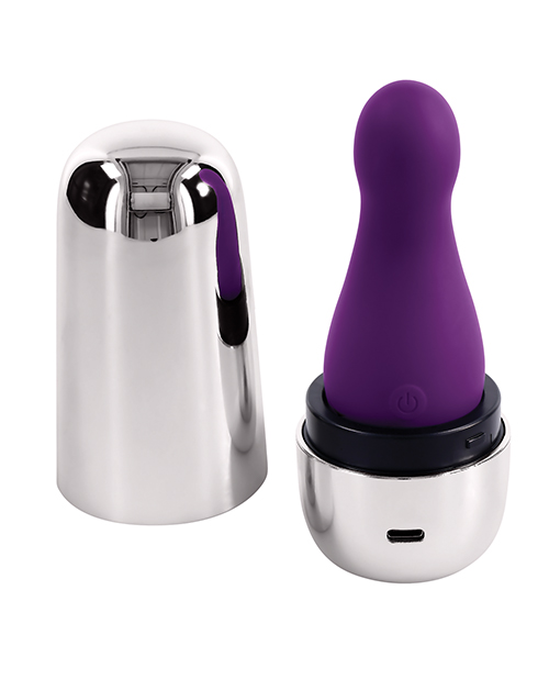 Thumbnail for Playboy Pleasure The Jet Set Vibrator - Acai/Silver