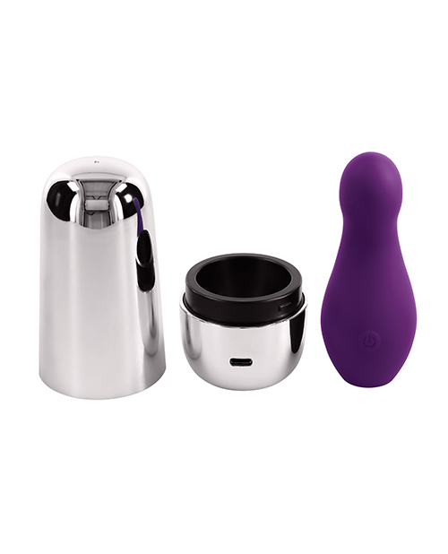 Thumbnail for Playboy Pleasure The Jet Set Vibrator - Acai/Silver