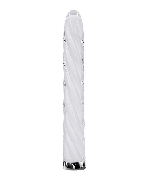 Thumbnail for Playboy Pleasure In the Twist Glass Vibrator - White