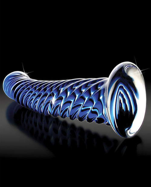 Thumbnail for Icicles No. 29 Hand Blown Glass - Clear w/Ridges