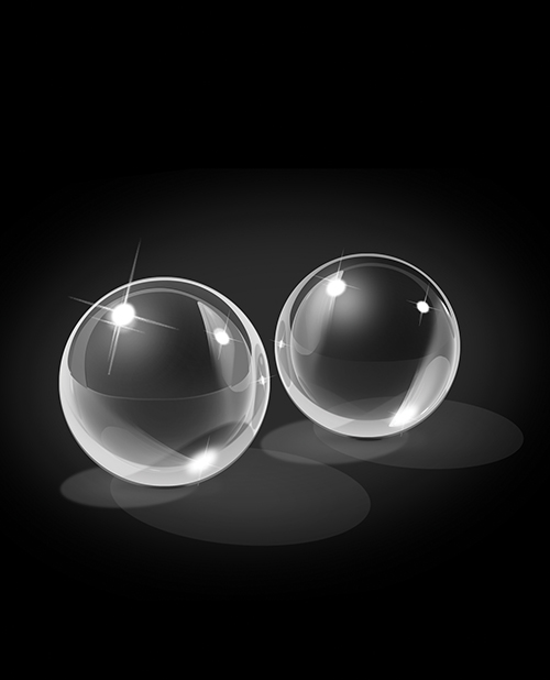 Thumbnail for Icicles No. 42 Hand Blown Glass Medium Ben Wa Balls - Clear