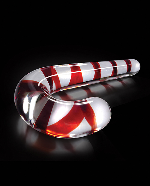 Thumbnail for Icicles No. 59 Handblown Glass Candy Cane - Clear/Red