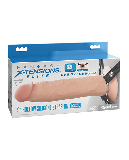 Fantasy X-Tensions Elite 9&quot; Silicone Hallow Strap-On Dual Density - Light