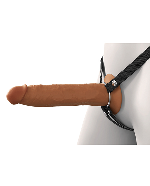 Thumbnail for Fantasy X-Tensions Elite 9" Silicone Hallow Strap-On Dual Density - Brown