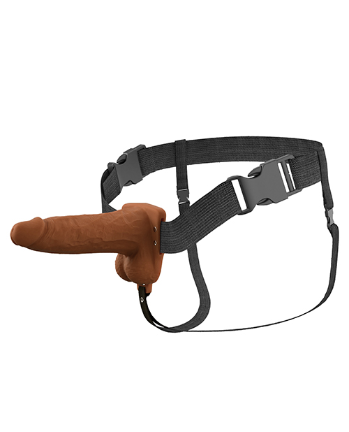 Thumbnail for Fantasy X-Tensions Elite 6" Vibrating Hollow Strap-On - Brown