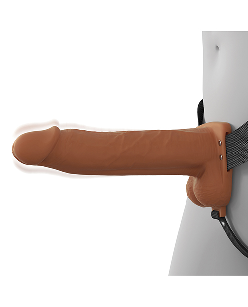 Thumbnail for Fantasy X-Tensions Elite 8" Vibrating Hollow Strap-On - Brown