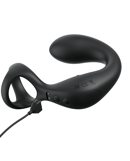 Thumbnail for Anal Fantasy Elite Ass-Gasm Taint-Alizer P-Spot Vibrator - Black